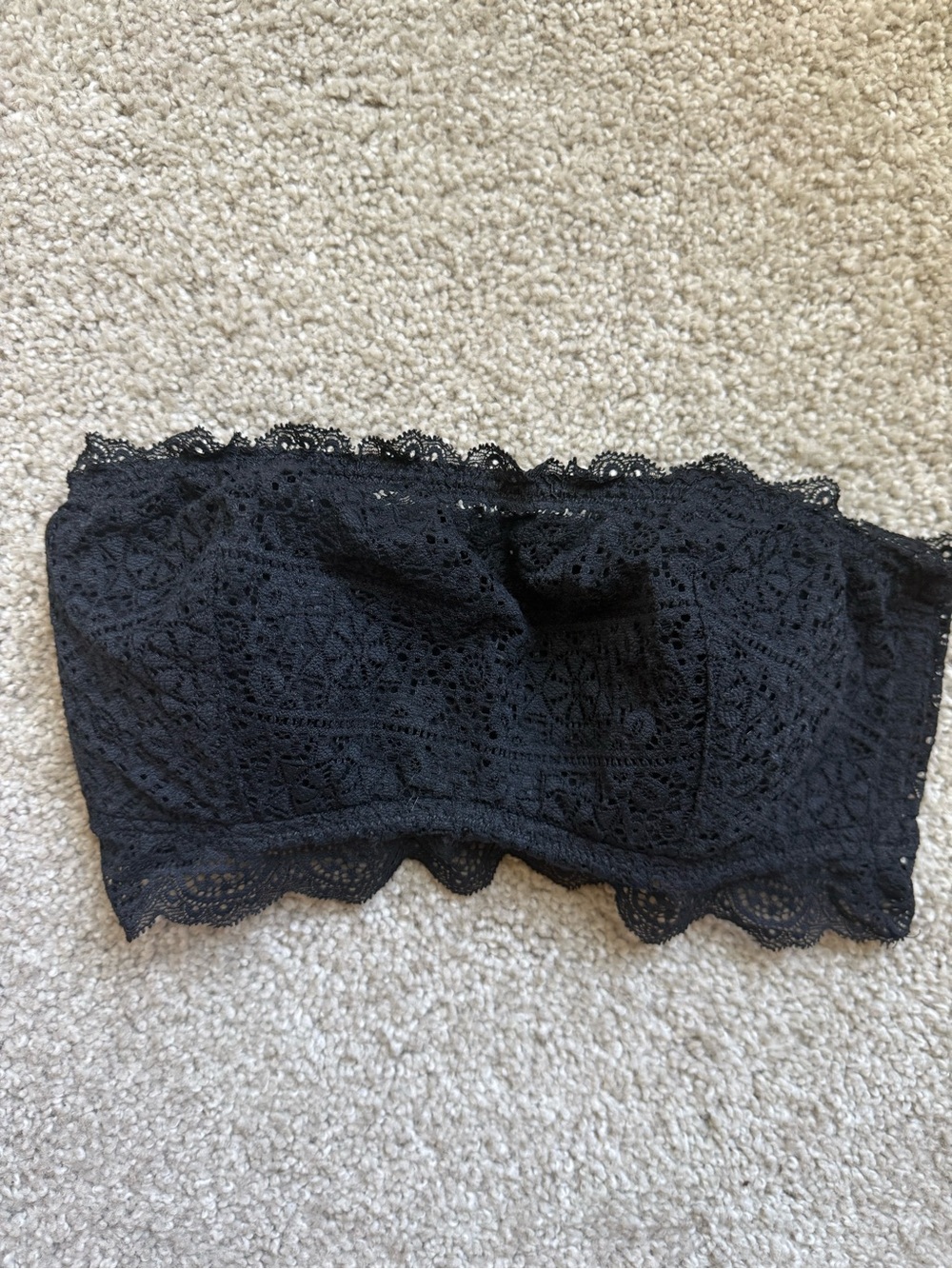 Auden Black Lace Strapless Bralette